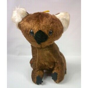Vintage Dan Brechner Plush Koala Bear Brown Stuffed Animal 10 Inches Tall